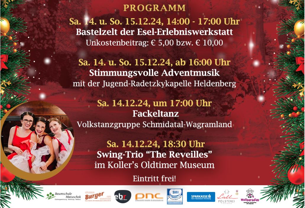 Adventmarkt Heldenberg Programm